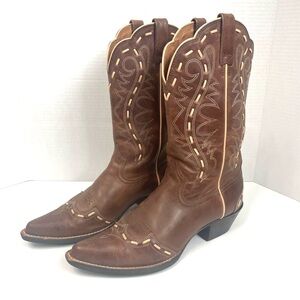 Ariat Women’s Heritage Bucklace Western Boots  Brown Pointed Toe Cowboy Sz 7.5 M
